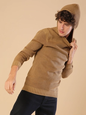 Campus Sutra Men Solid Full Sleeve Stylish Casual Sweaters chunky knit discount