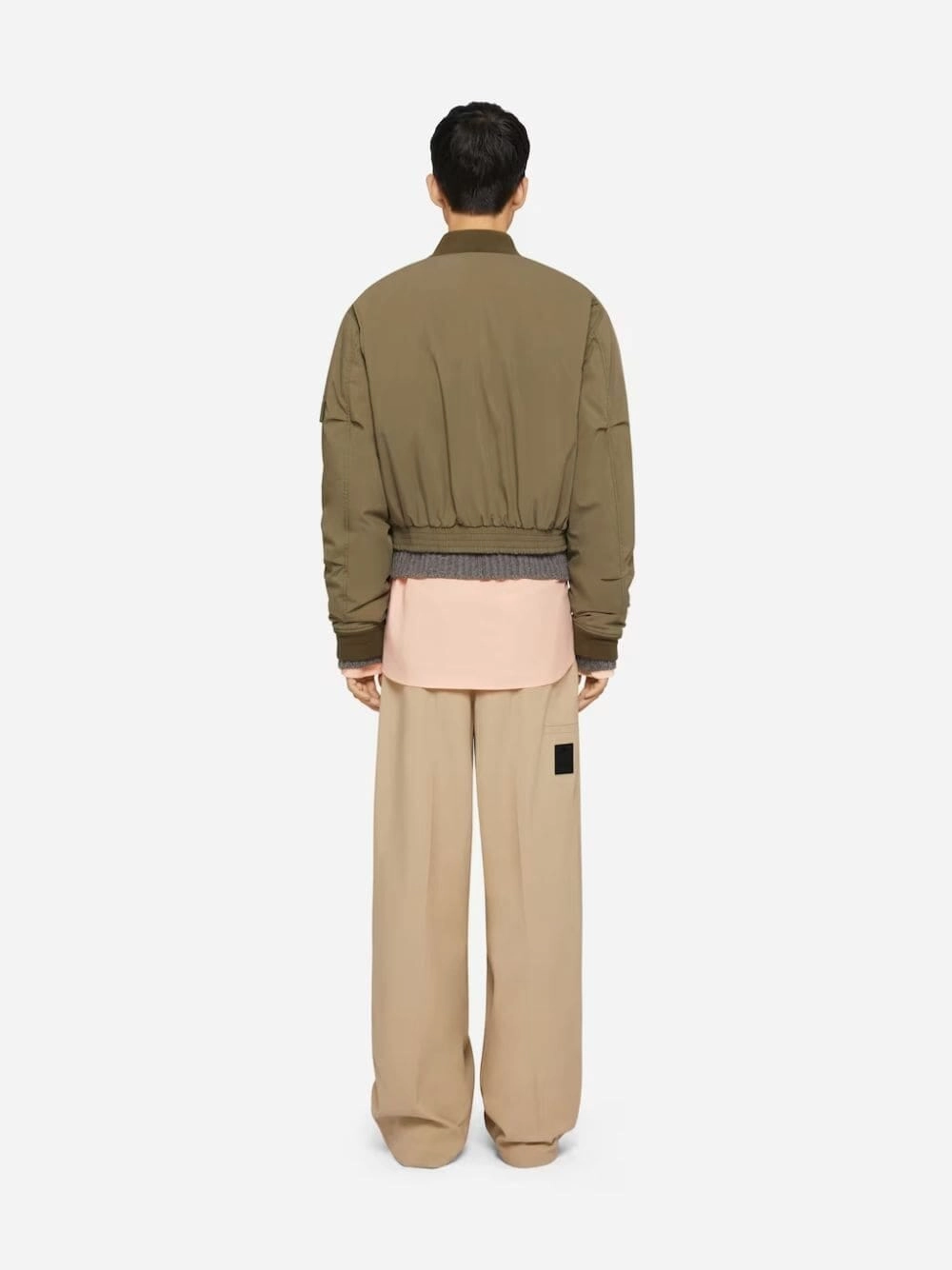 Canvas Wide-Leg Chinos