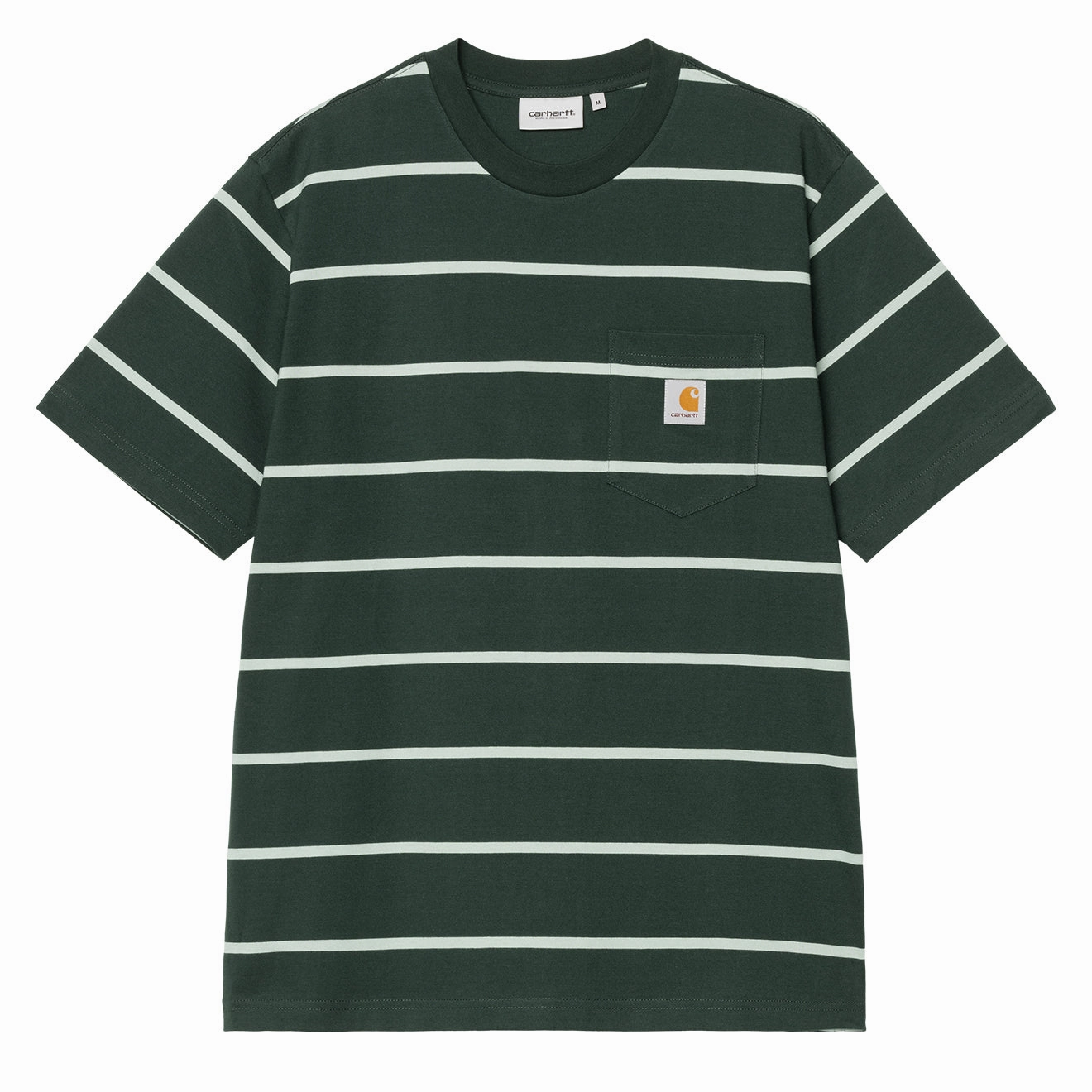 Carhartt WIP S/S Aiken Pocket T-Shirt Aiken Stripe / Conifer henley shirts online