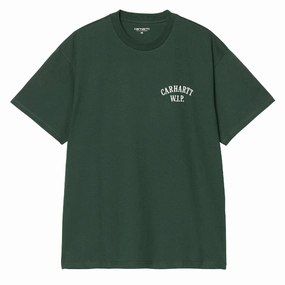Carhartt WIP S/S Cabinetry T-Shirt Conifer / White henley shirts online