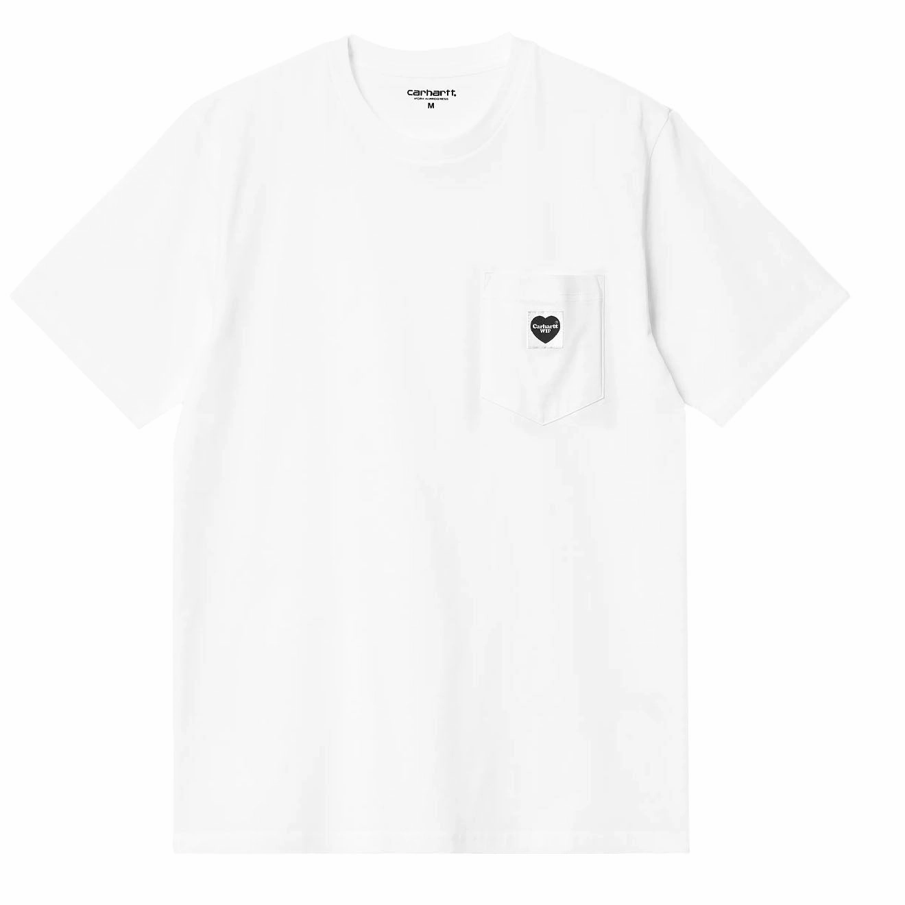 Carhartt WIP S/S Pocket Heart T-Shirt White / Black henley shirts online