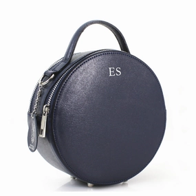 Carnaby Of London Carrie Silver Embossed Leather Circle Bag Holiday Collection - holiday outfits clearance