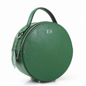 Carnaby Of London Carrie Silver Embossed Leather Circle Bag Holiday Collection - holiday outfits clearance