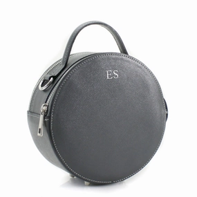 Carnaby Of London Carrie Silver Embossed Leather Circle Bag Holiday Collection - holiday outfits clearance