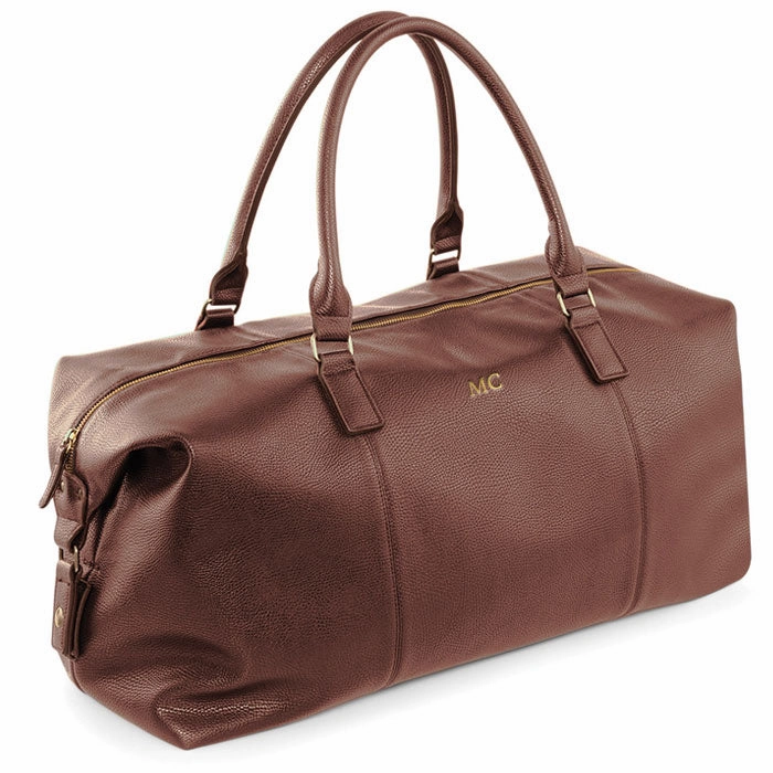 Carnaby Of London Embossed Initial Gold Weekend Holdall Holiday Collection - holiday outfits clearance