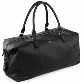 Carnaby Of London Embossed Initial Gold Weekend Holdall Holiday Collection - holiday outfits clearance