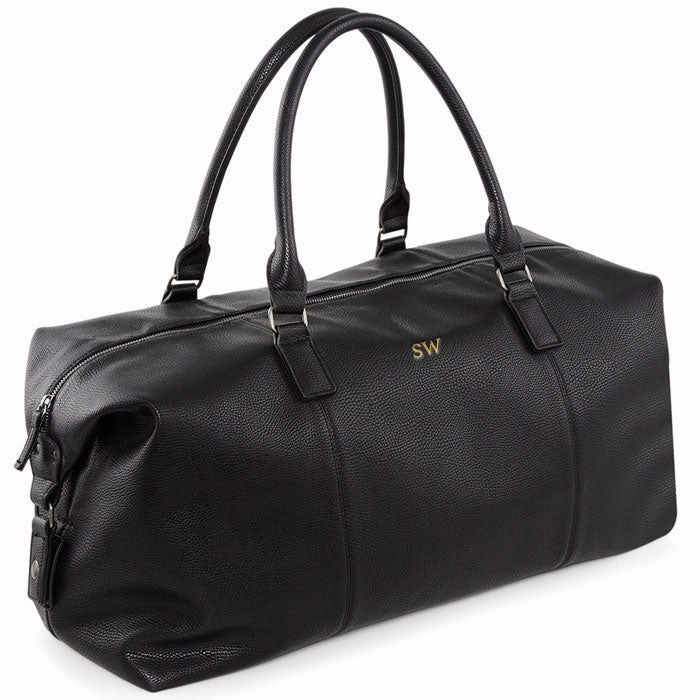 Carnaby Of London Embossed Initial Gold Weekend Holdall Holiday Collection - holiday outfits clearance