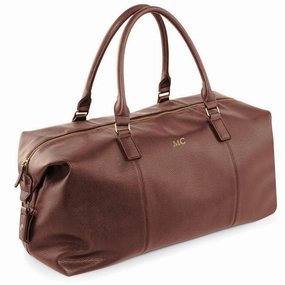 Carnaby Of London Embossed Initial Gold Weekend Holdall Holiday Collection - holiday outfits clearance