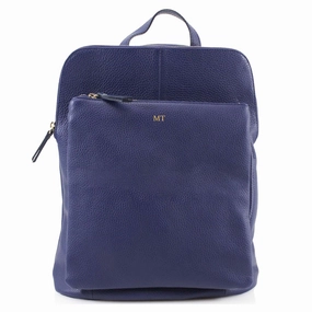 Carnaby Of London Embossed Initial Leather Backpack Holiday Collection - holiday outfits clearance