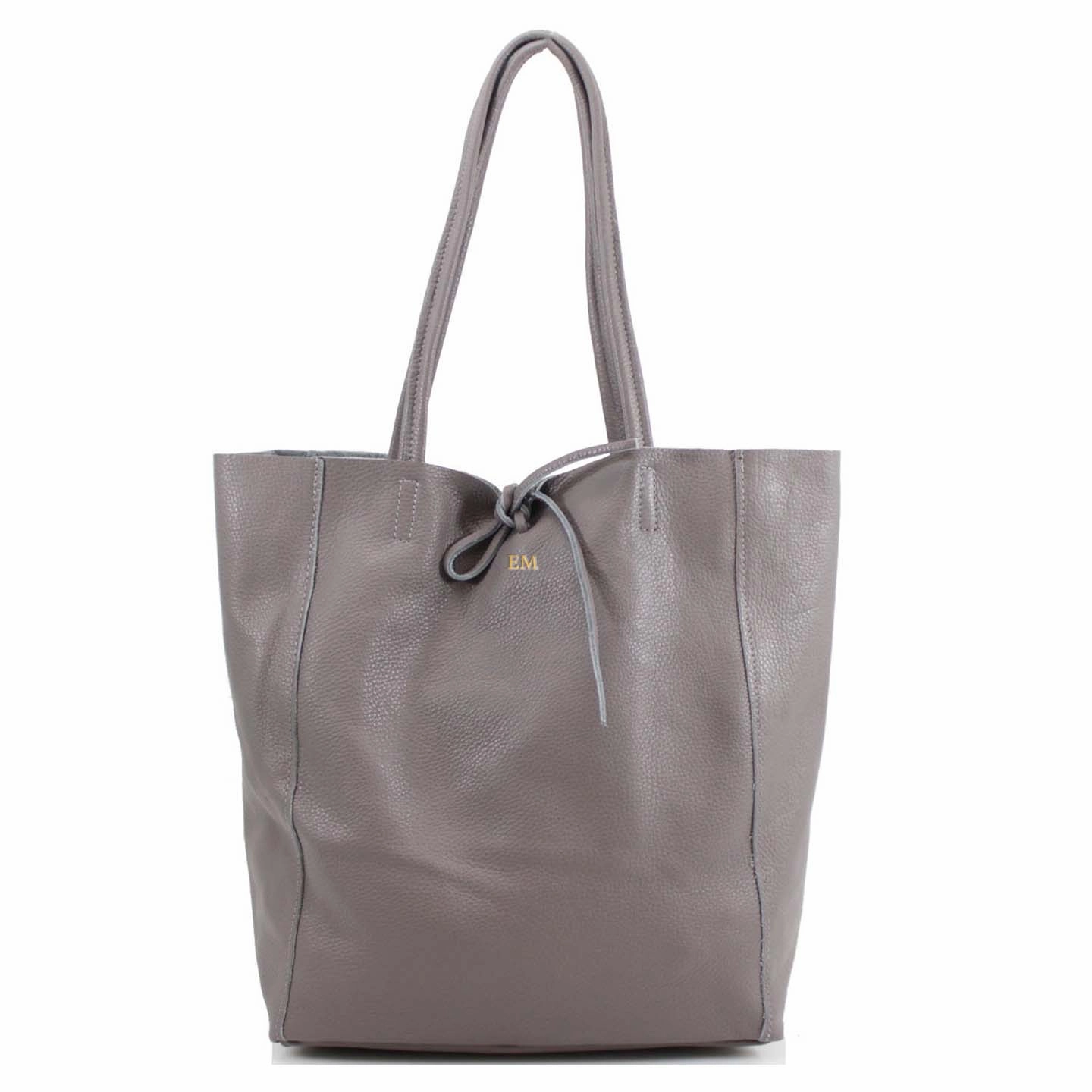 Carnaby Of London Embossed Initial Leather Shopper
