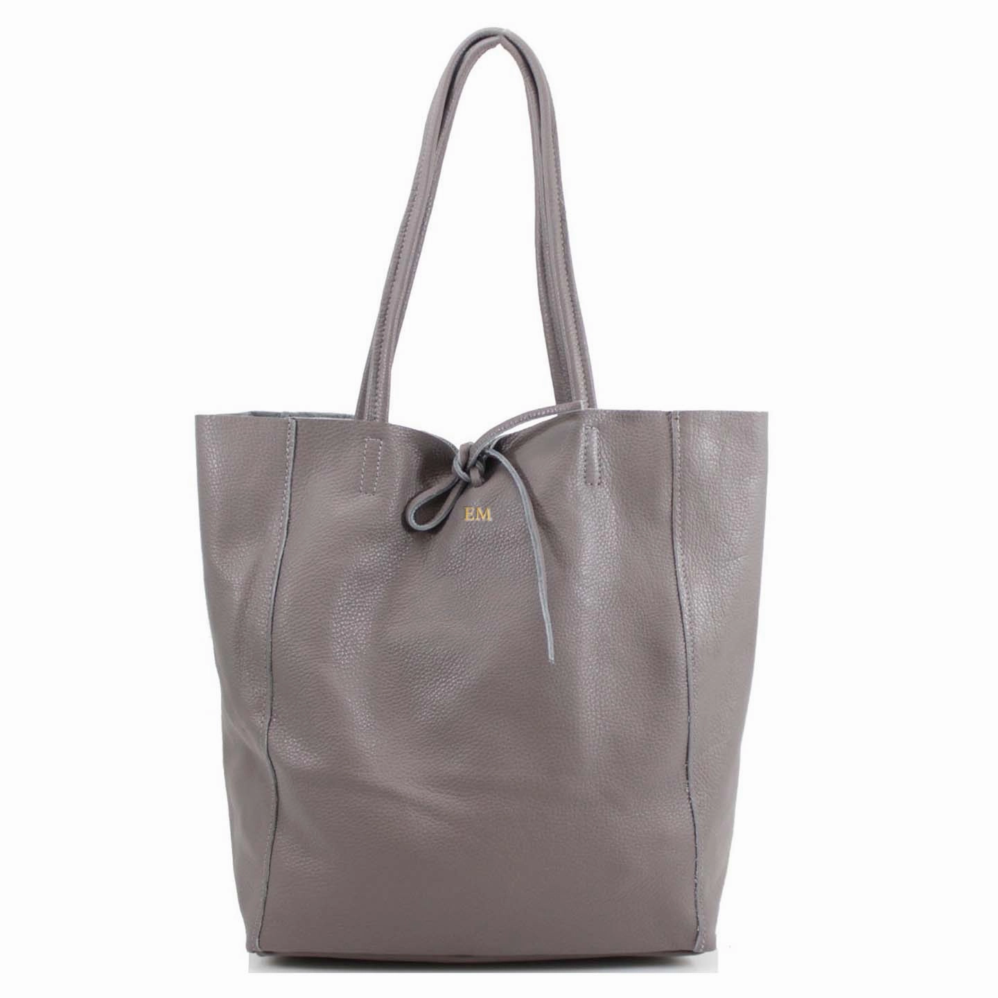 Carnaby Of London Embossed Initial Leather Shopper
