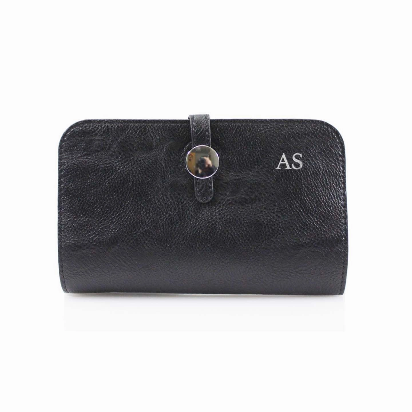 Carnaby Of London Silver Embossed Initial Fold Purse