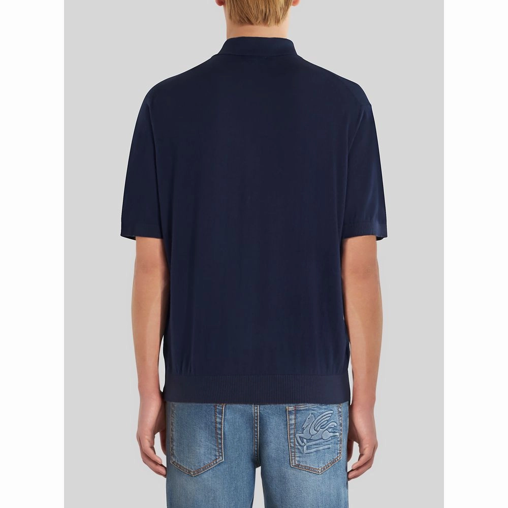 CASHMERE AND COTTON POLO SHIRT WITH LOGO