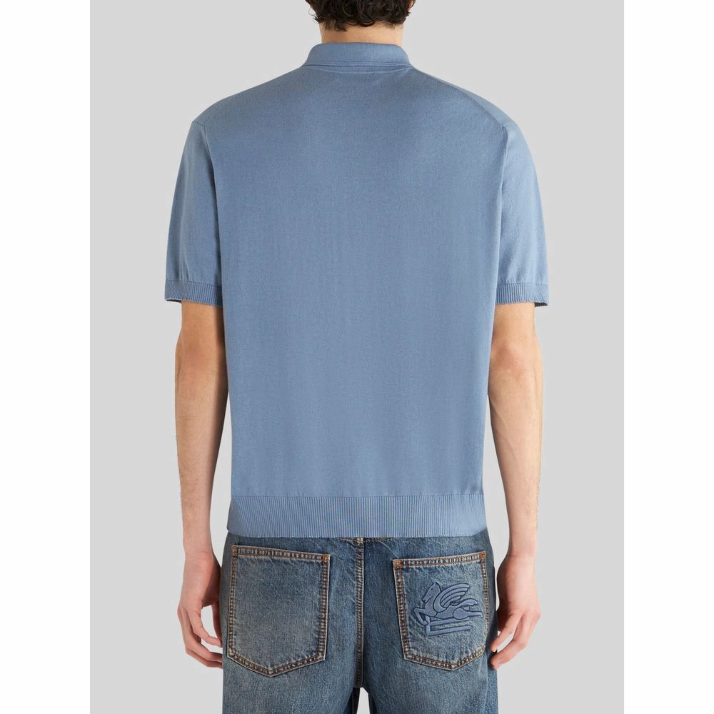 CASHMERE AND COTTON POLO SHIRT WITH LOGO