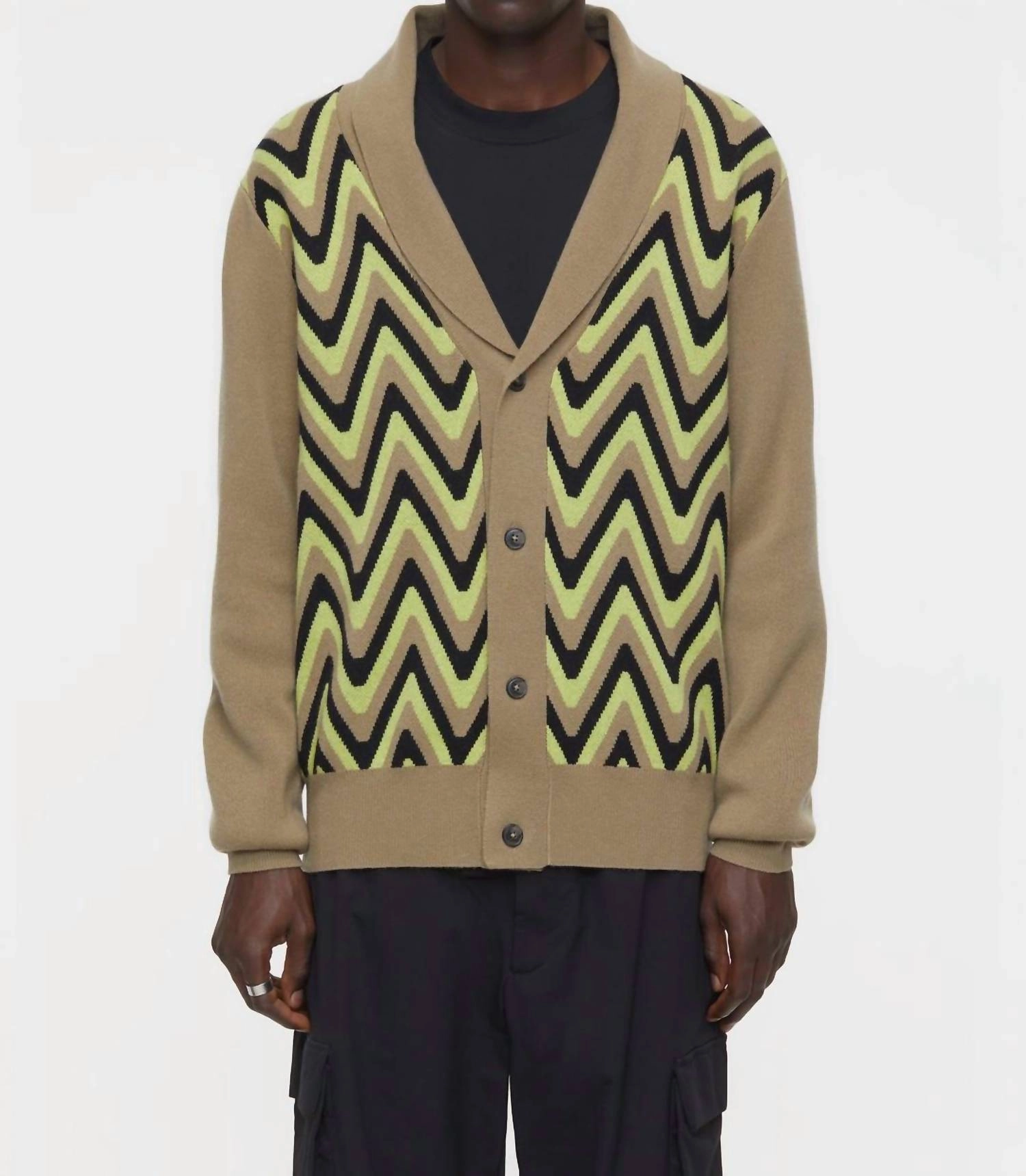 Cashmere Mix Cardigan In Primary Yellow winter sweaters outlet
