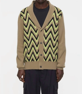 Cashmere Mix Cardigan In Primary Yellow winter sweaters outlet