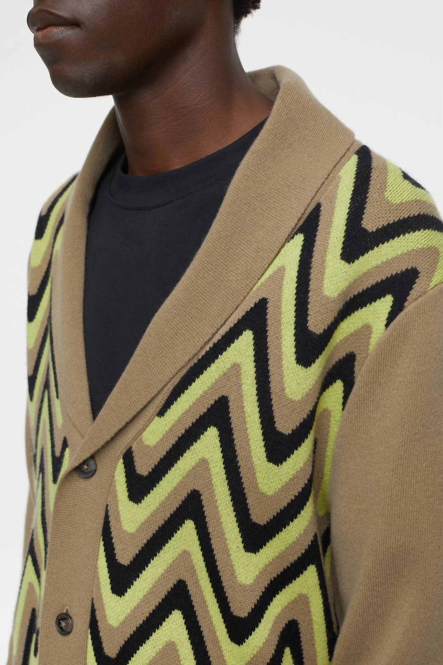 Cashmere Mix Cardigan In Primary Yellow