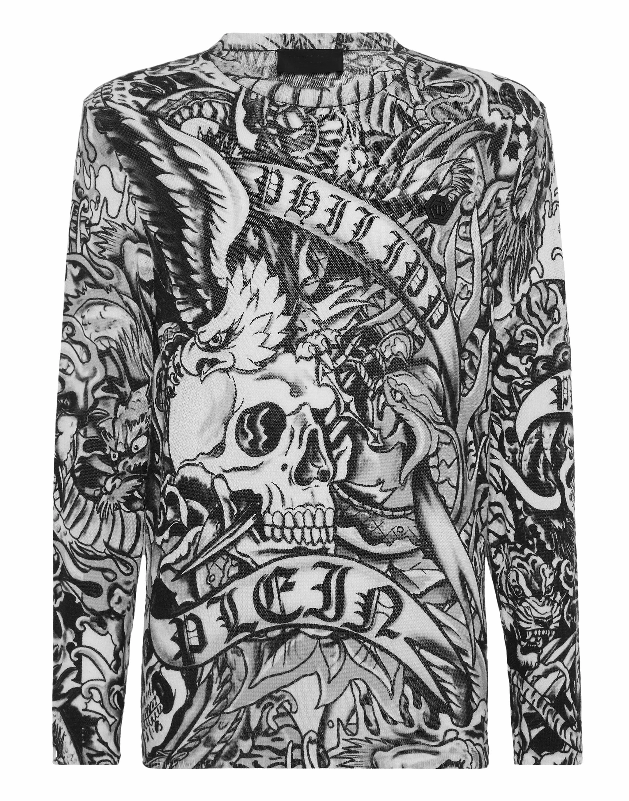 Cashmere Roundneck Tattoo chunky knit discount