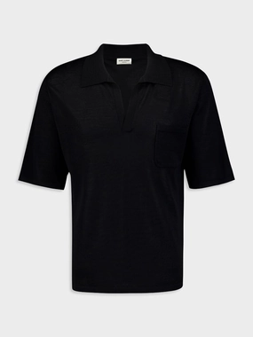 Cassandre Wool Polo Shirt Tops Mens - men's t-shirts outlet