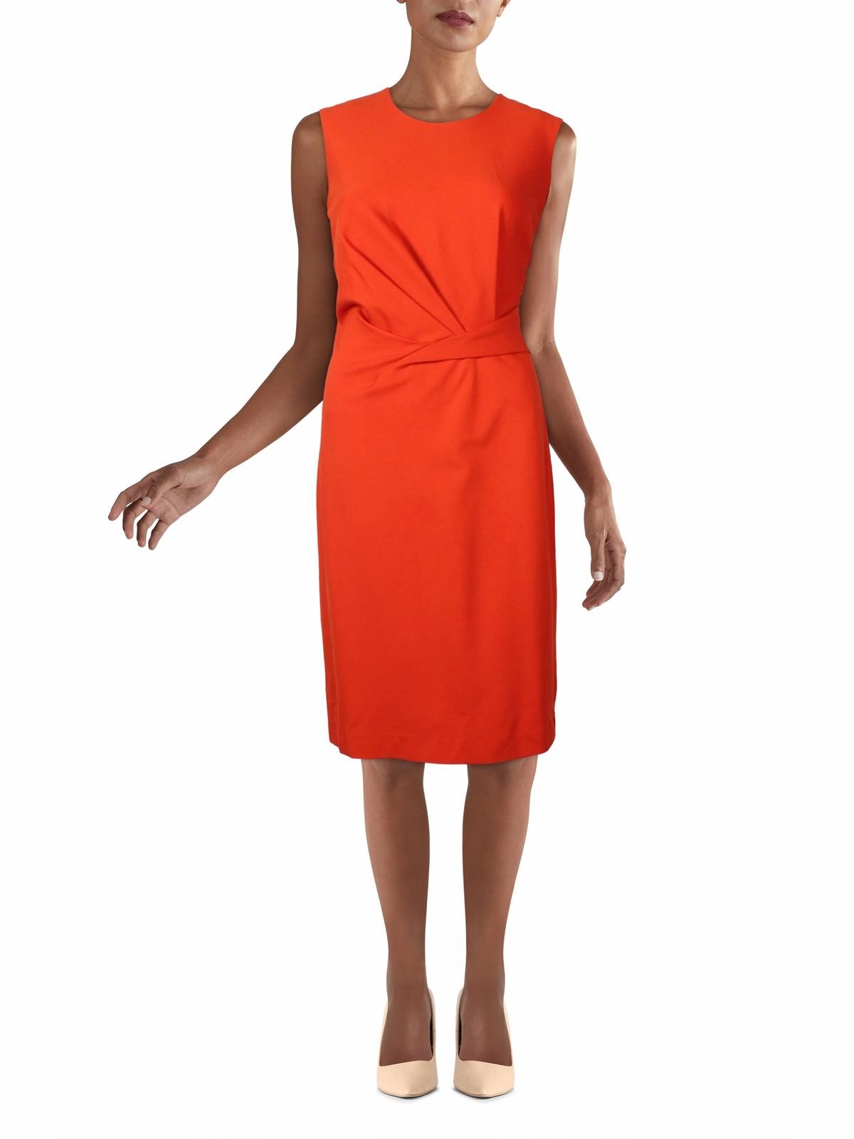 Cecilia Womens Sleeveless Knee-Length Sheath Dress