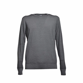 Charcoal Wool Crewneck Sweater designer sweaters outlet