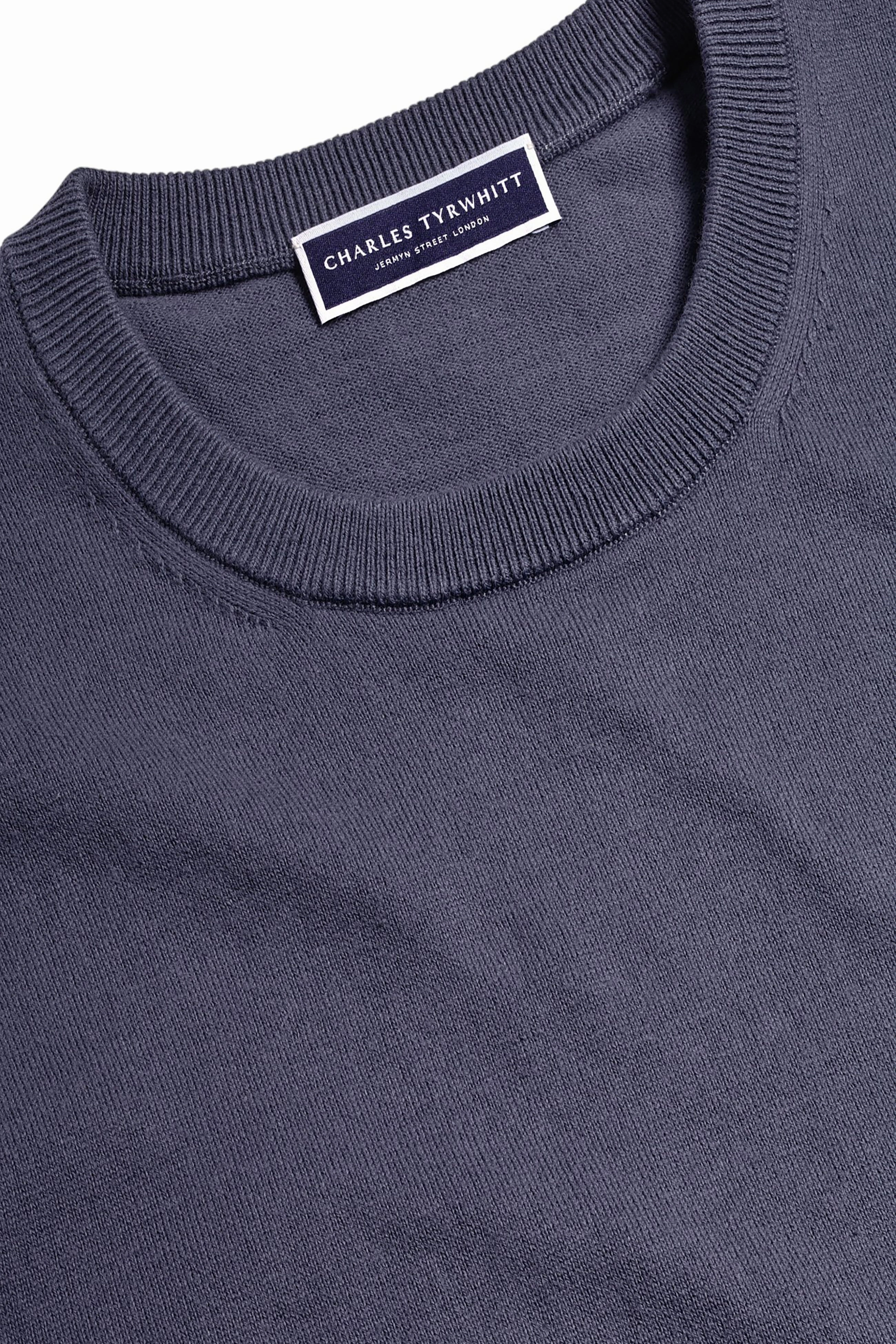 Charles Tyrwhitt Men's Combed Cotton Crew Neck Sweater