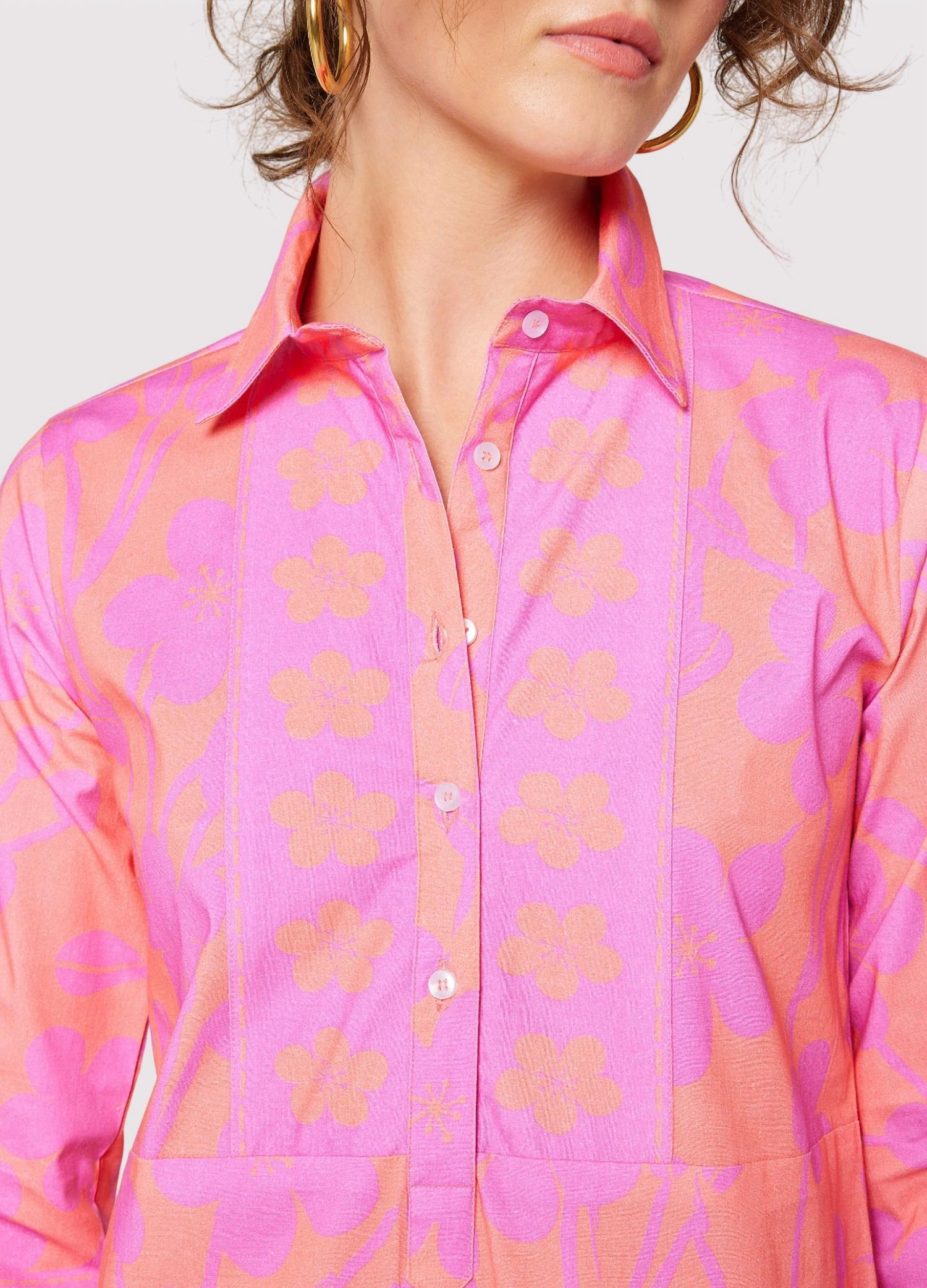 Charlie Shirtdress In Petal Pink