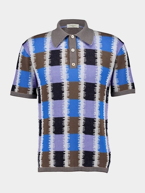 Checked Cotton Polo Shirt Tops Mens - men's t-shirts outlet