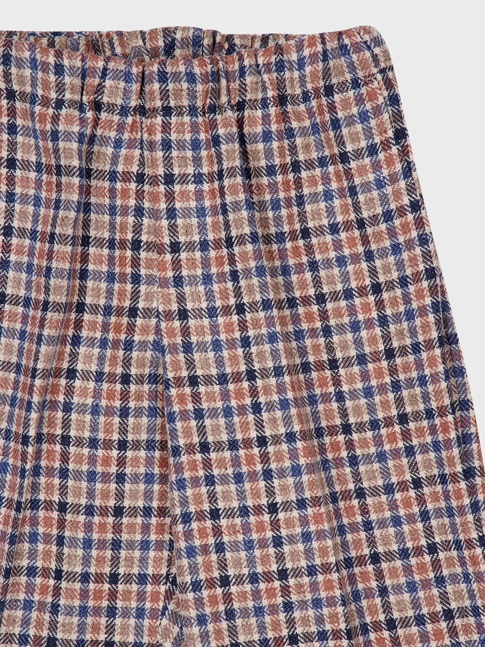 Checked Linen Cotton Straight-Leg Trousers
