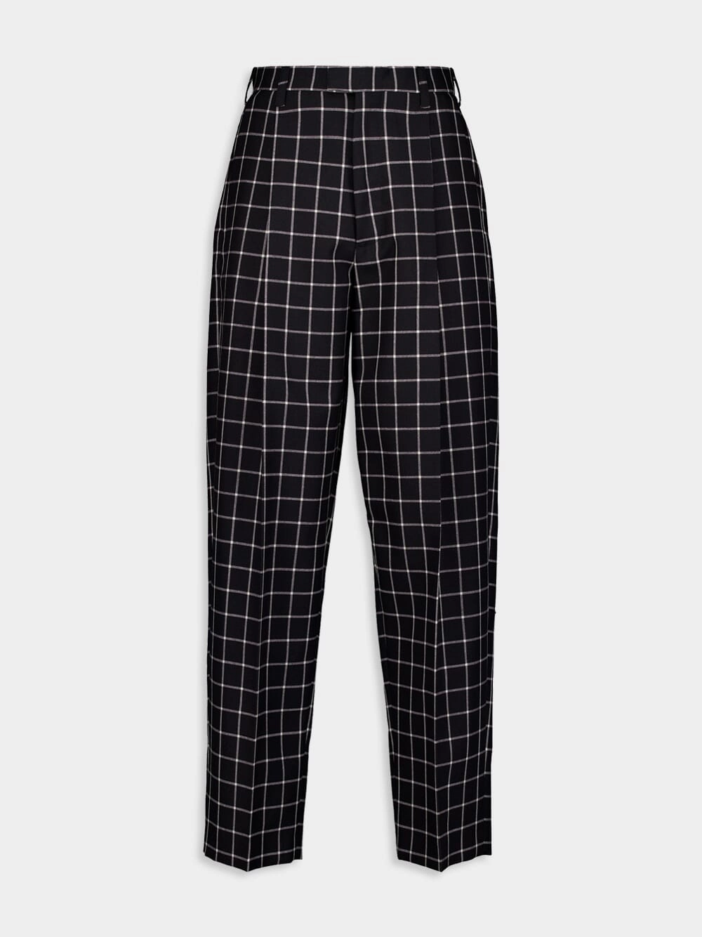 Checked Tapered Cotton Trousers Bottoms Mens - cheap mens shorts online