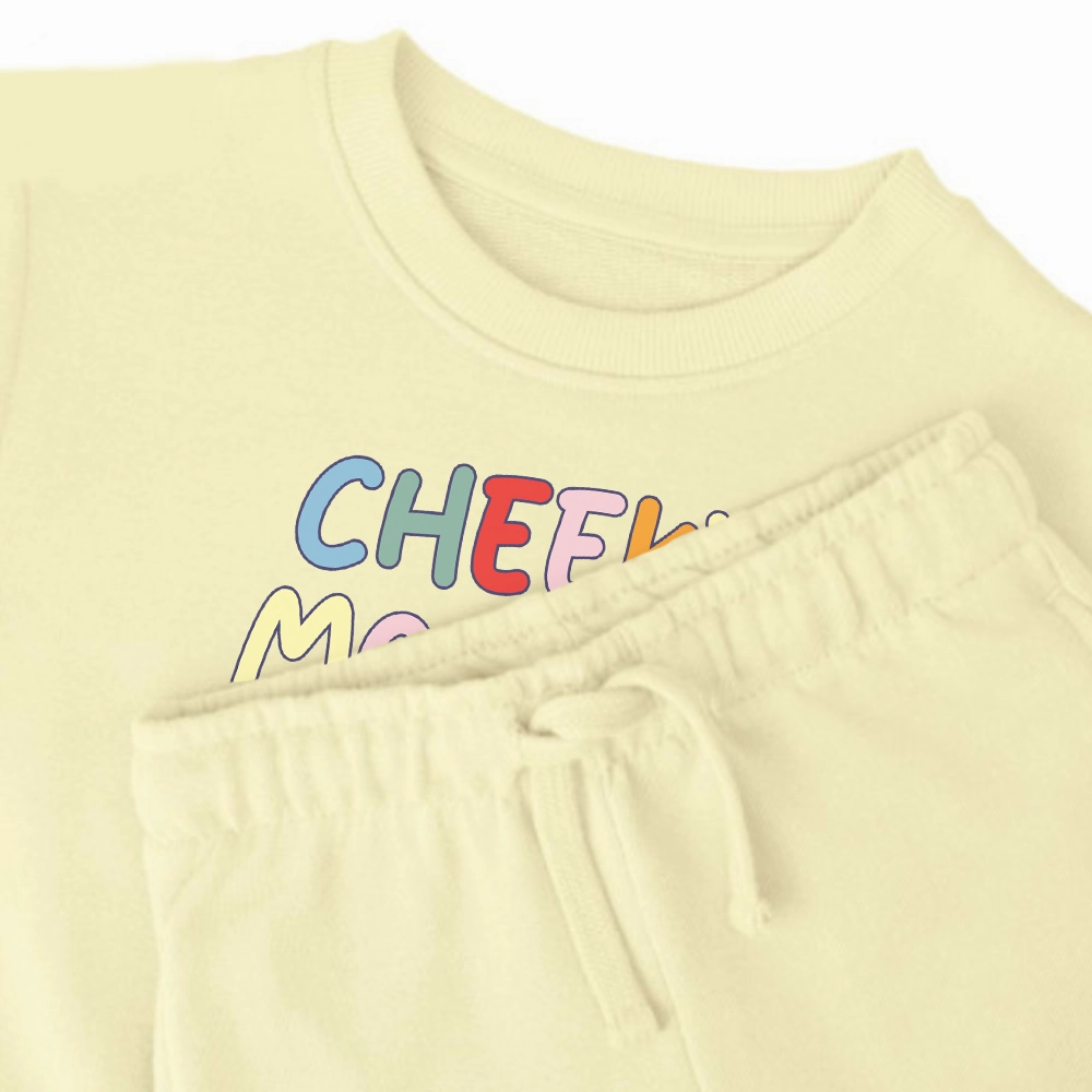 Cheeky Monkey Oversized Kids Sweatshirt & Short Set