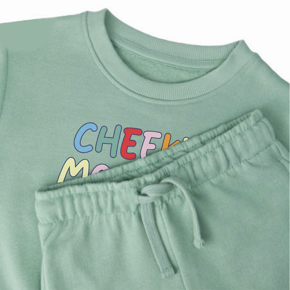 Cheeky Monkey Oversized Kids Sweatshirt & Short Set