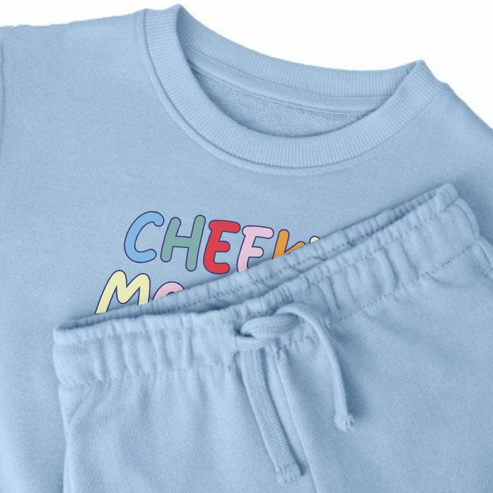 Cheeky Monkey Oversized Kids Sweatshirt & Short Set