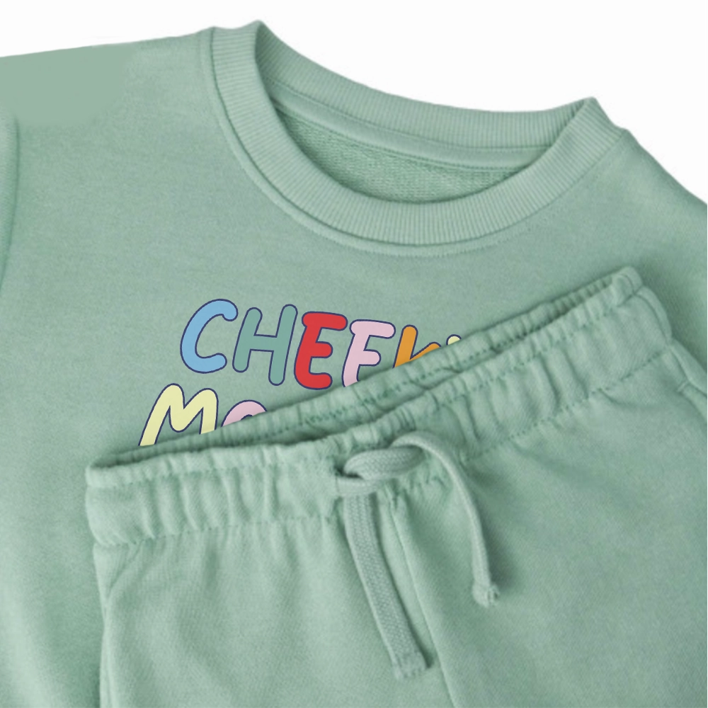 Cheeky Monkey Oversized Kids Sweatshirt & Short Set