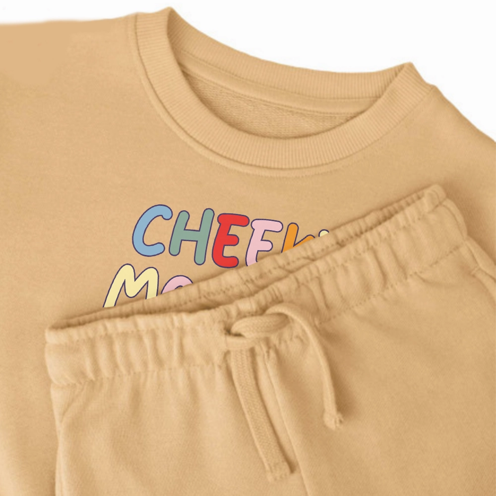 Cheeky Monkey Oversized Kids Sweatshirt & Short Set
