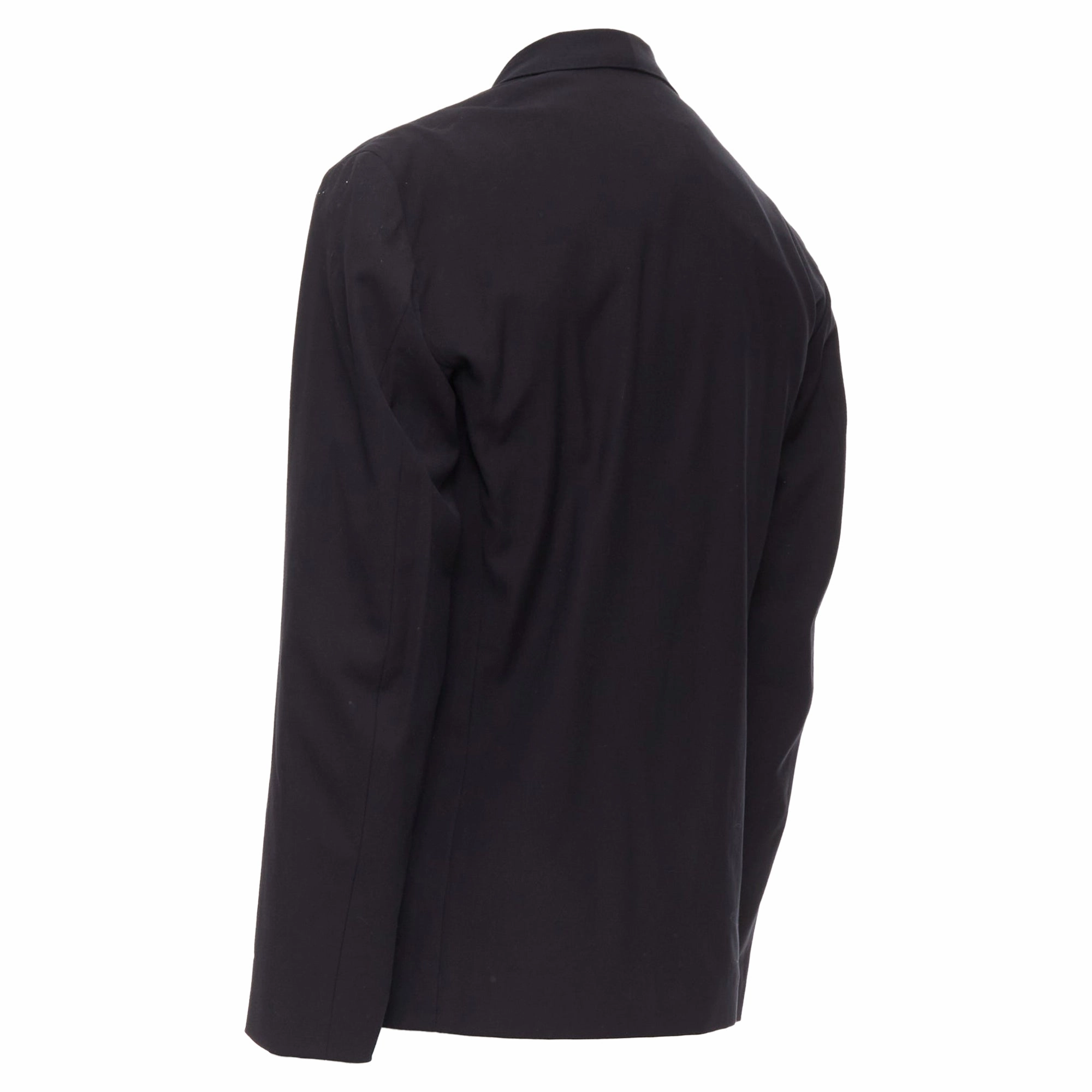 Christophe Lemaire Virgin Wool Cotton Shawl Collar Crop Blazer