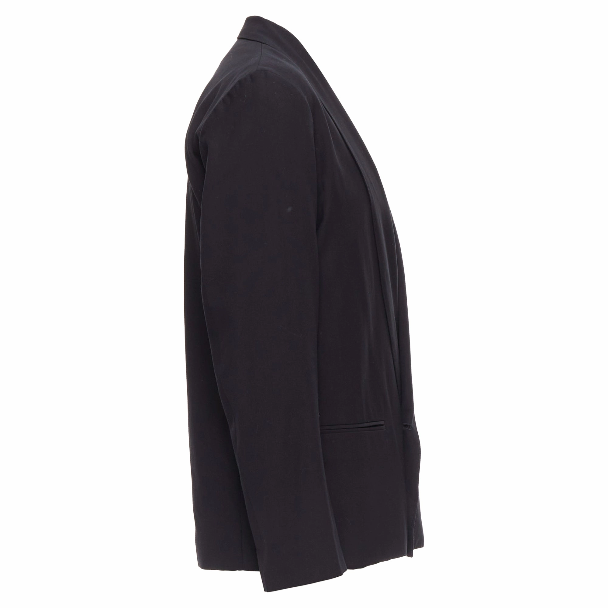 Christophe Lemaire Virgin Wool Cotton Shawl Collar Crop Blazer