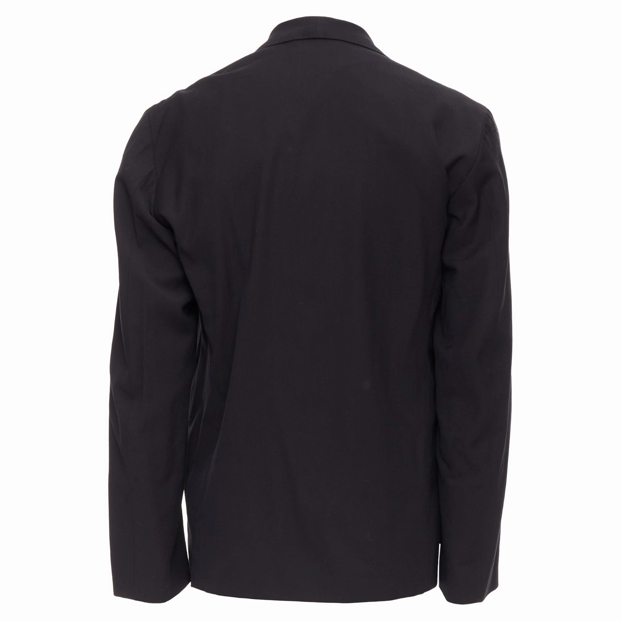 Christophe Lemaire Virgin Wool Cotton Shawl Collar Crop Blazer