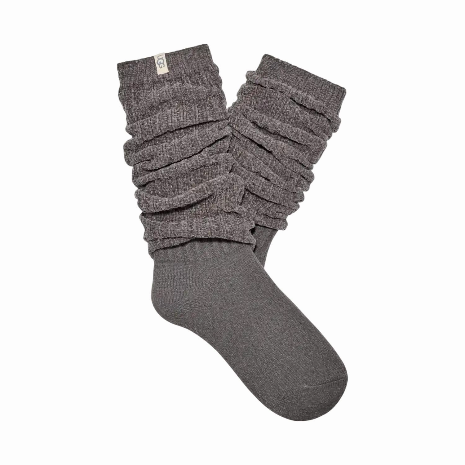 Clarice Tall Slouchy Sock In Charcoal