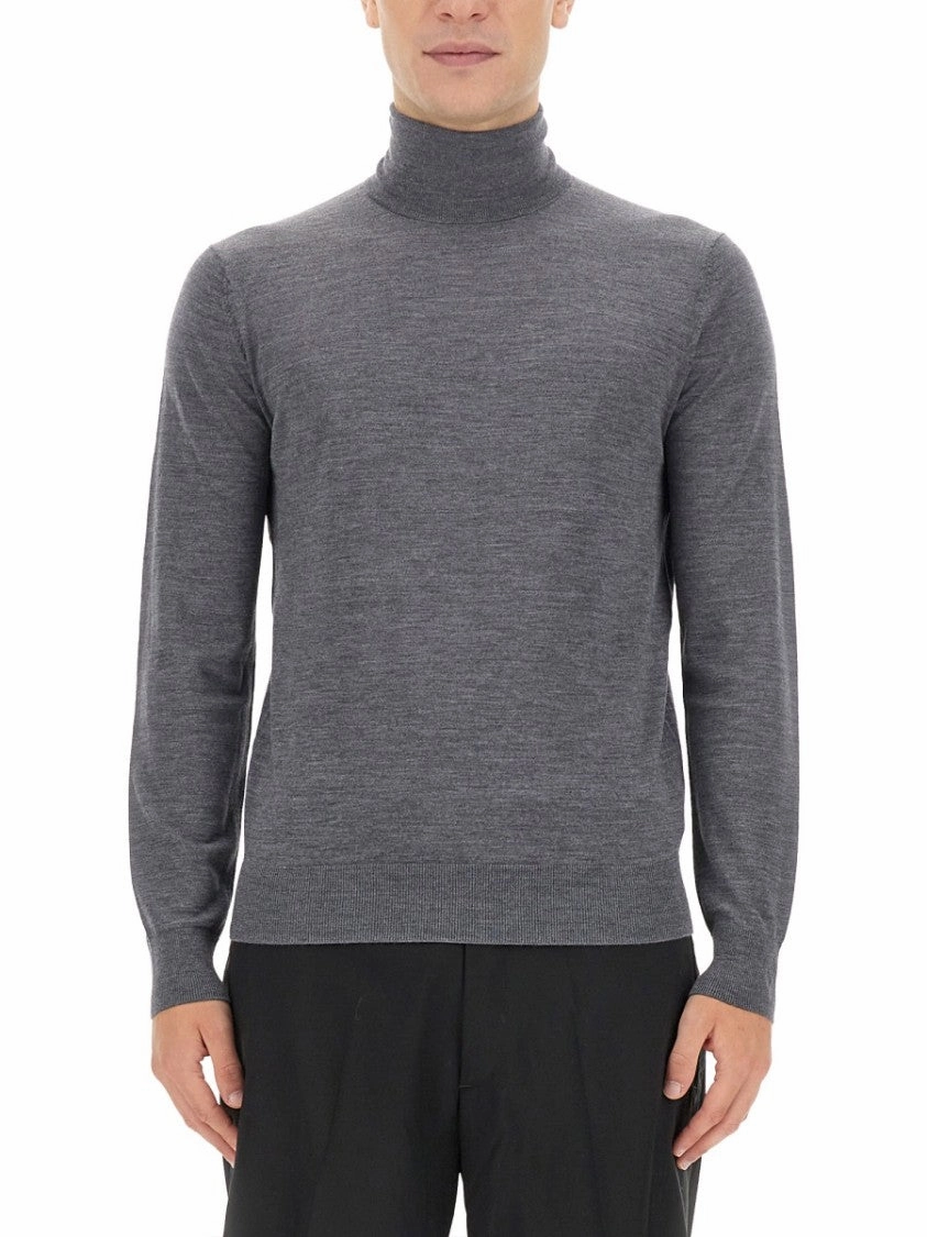 Classic Grey Wool Turtleneck Sweater designer sweaters outlet