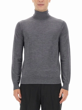 Classic Grey Wool Turtleneck Sweater designer sweaters outlet