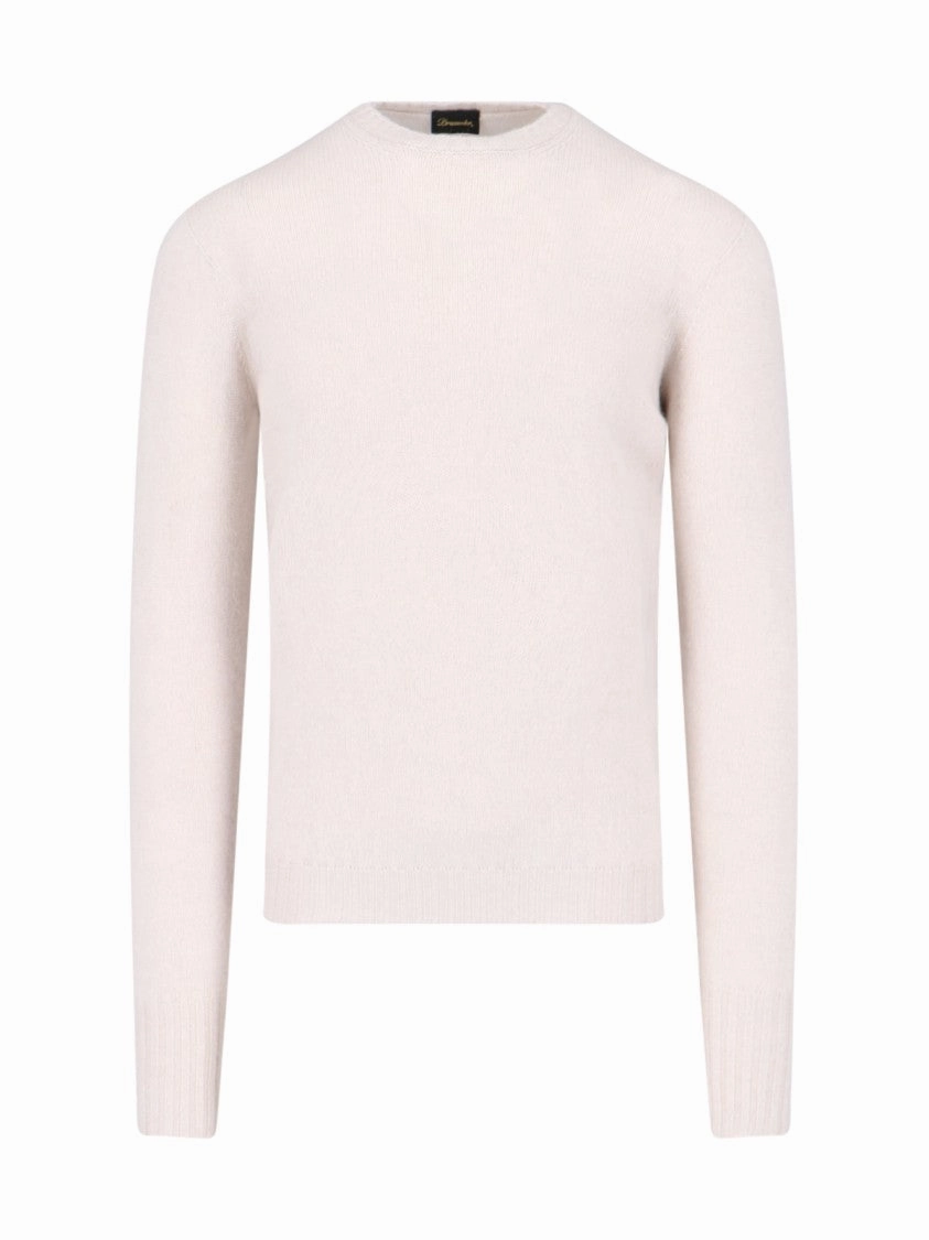 Classic Sweater In Cream Cashmere Crew Neck designer sweaters outlet