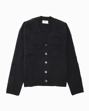 Classic V-Neck Cardigan With Cashmere Elbow Patches designer sweaters outlet