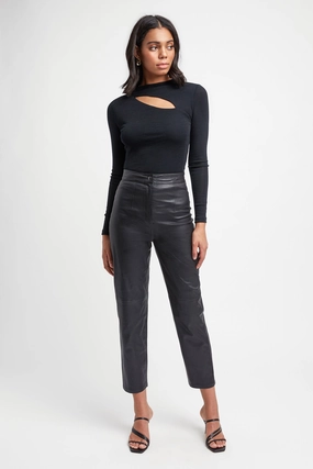 Clemence Leather Trouser affordable womens bottoms sale