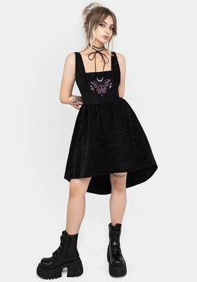 Cocoon Butterfly Embroidered Mini Dress Dresses Womens - women's dresses clearance