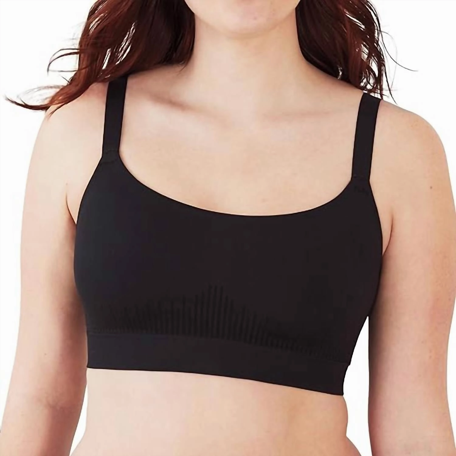 Comfort Revolution Modern Seamless Bralette In Black