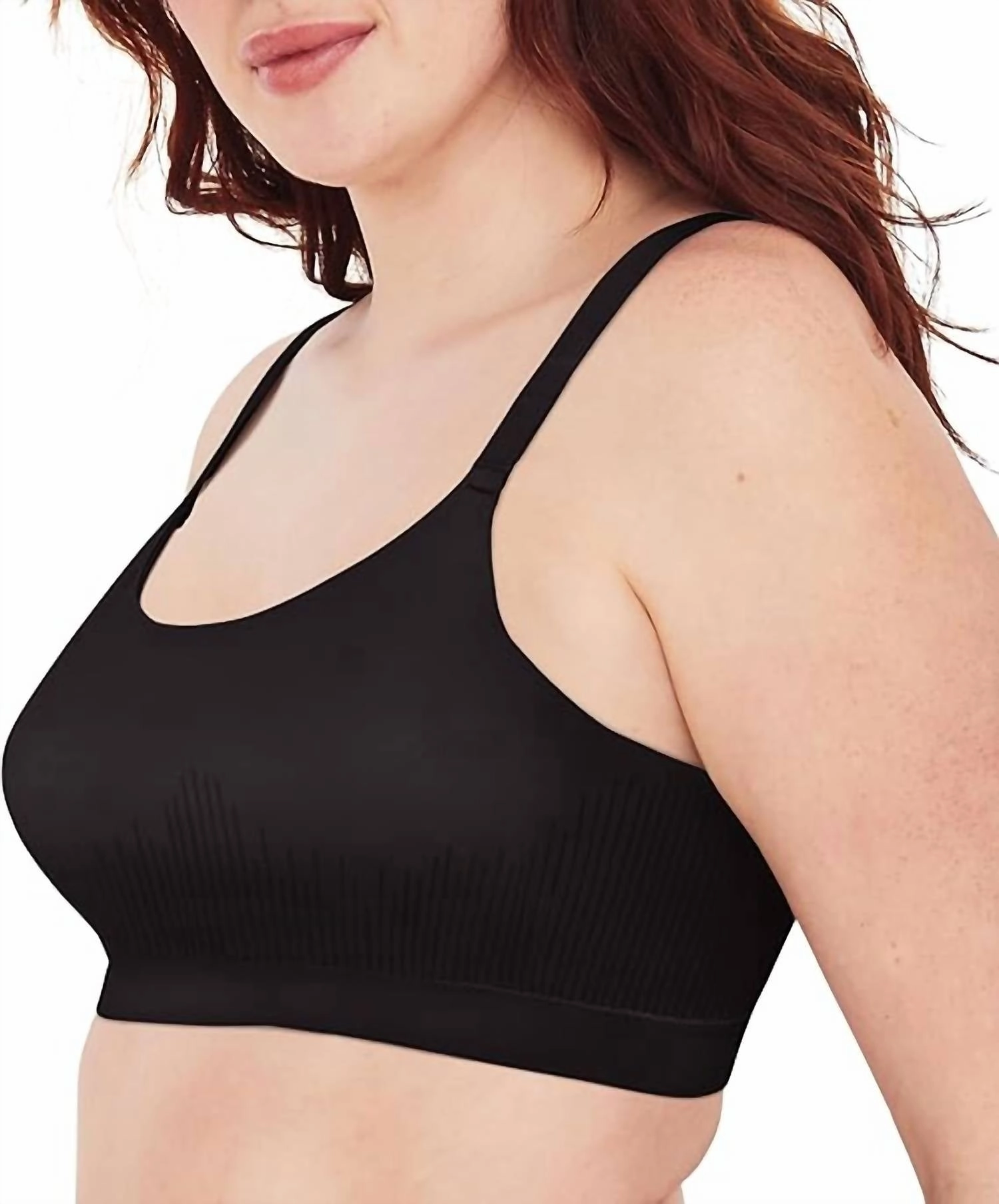 Comfort Revolution Modern Seamless Bralette In Black