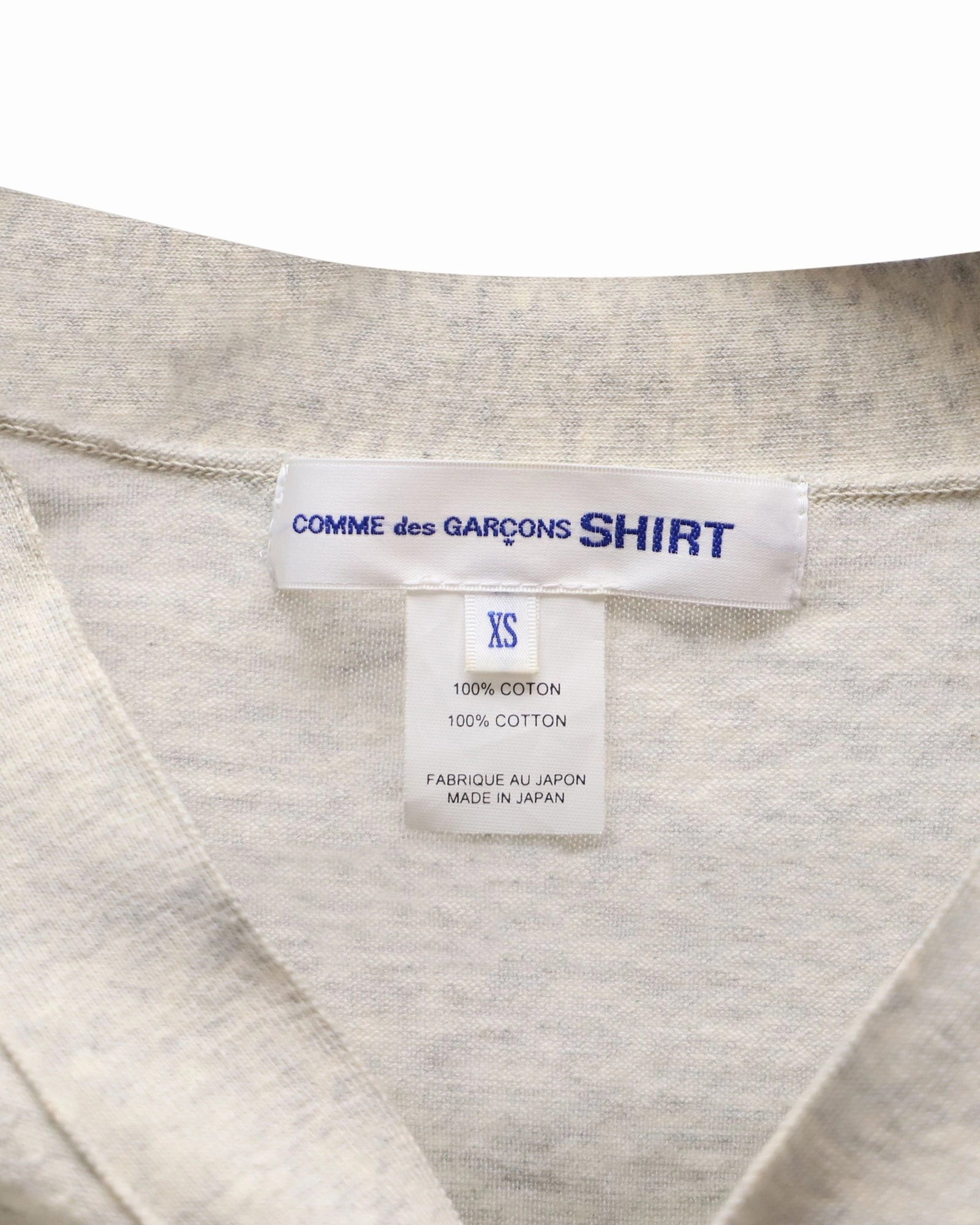 Comme des Gar?ons Button Front Cardigan in Grey Cotton