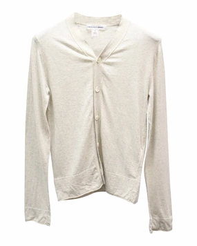 Comme des Gar?ons Button Front Cardigan in Grey Cotton turtleneck sweaters sale