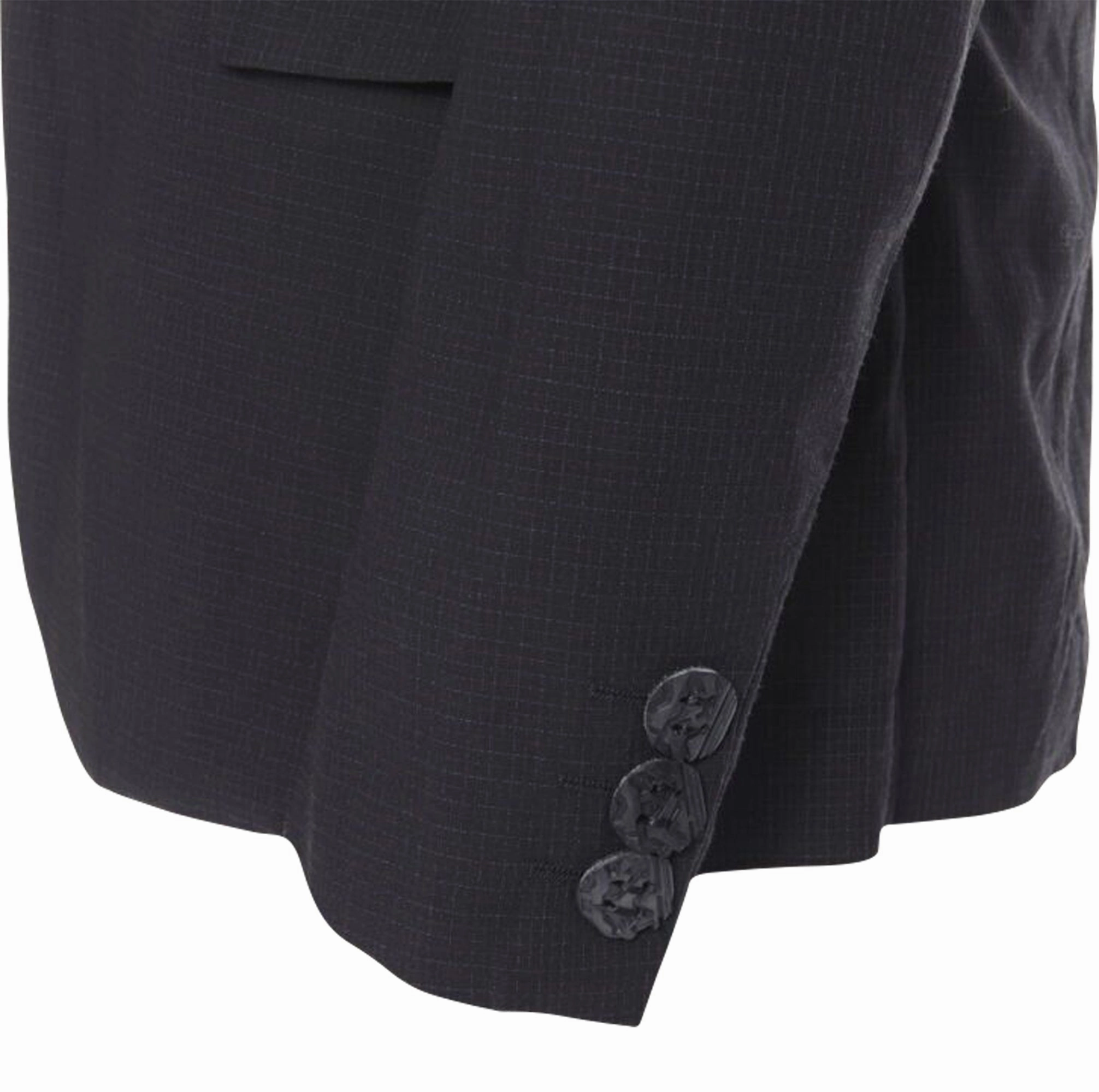 Comme Des Garcons check rubber buttons blazer jacket